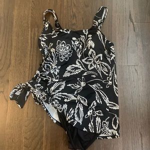 Black and white swimsuit dress